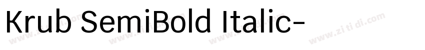 Krub SemiBold Italic字体转换
